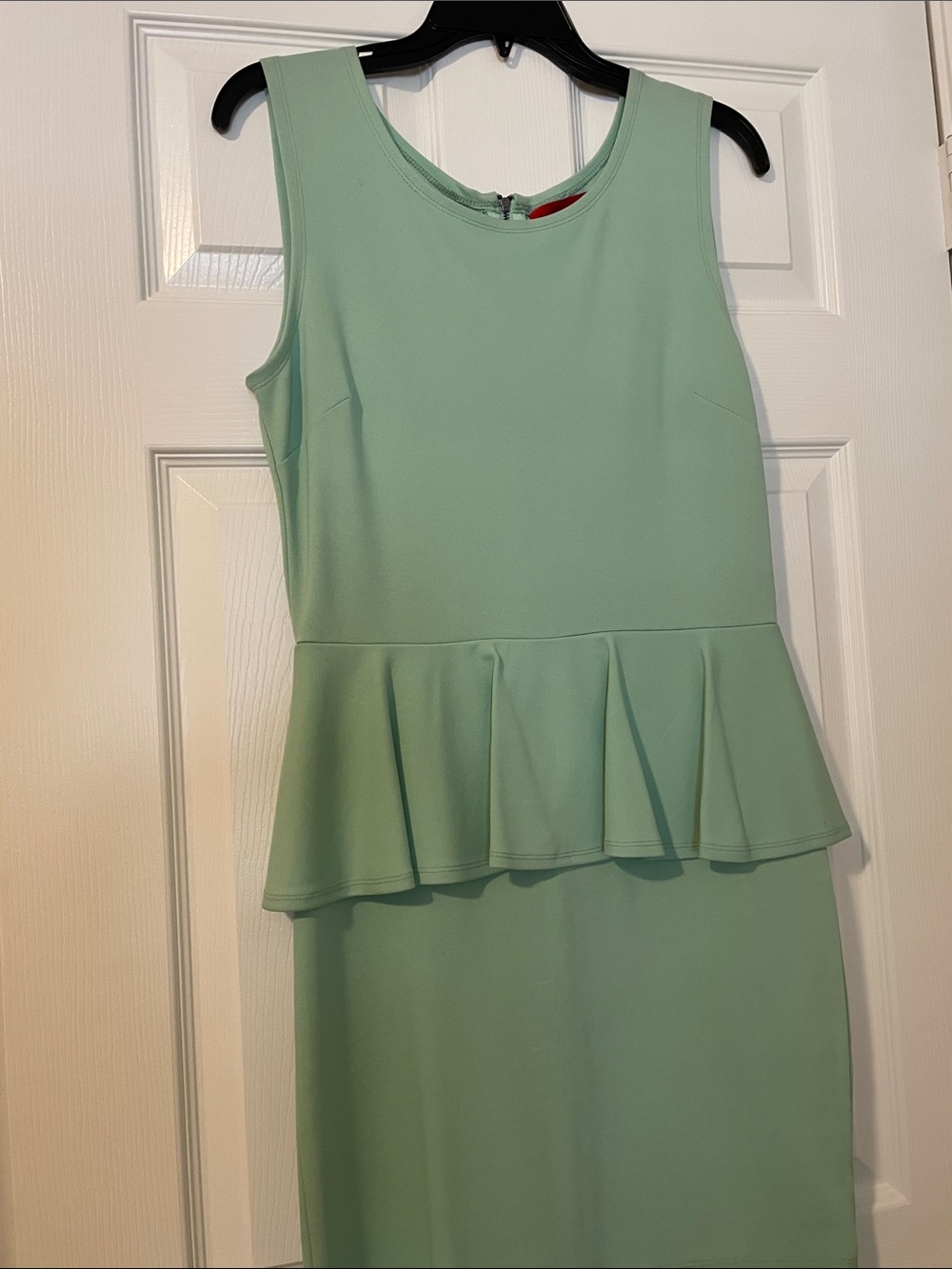 Saks Fifth Avenue Mint Green Sleeveless Peplum Dress